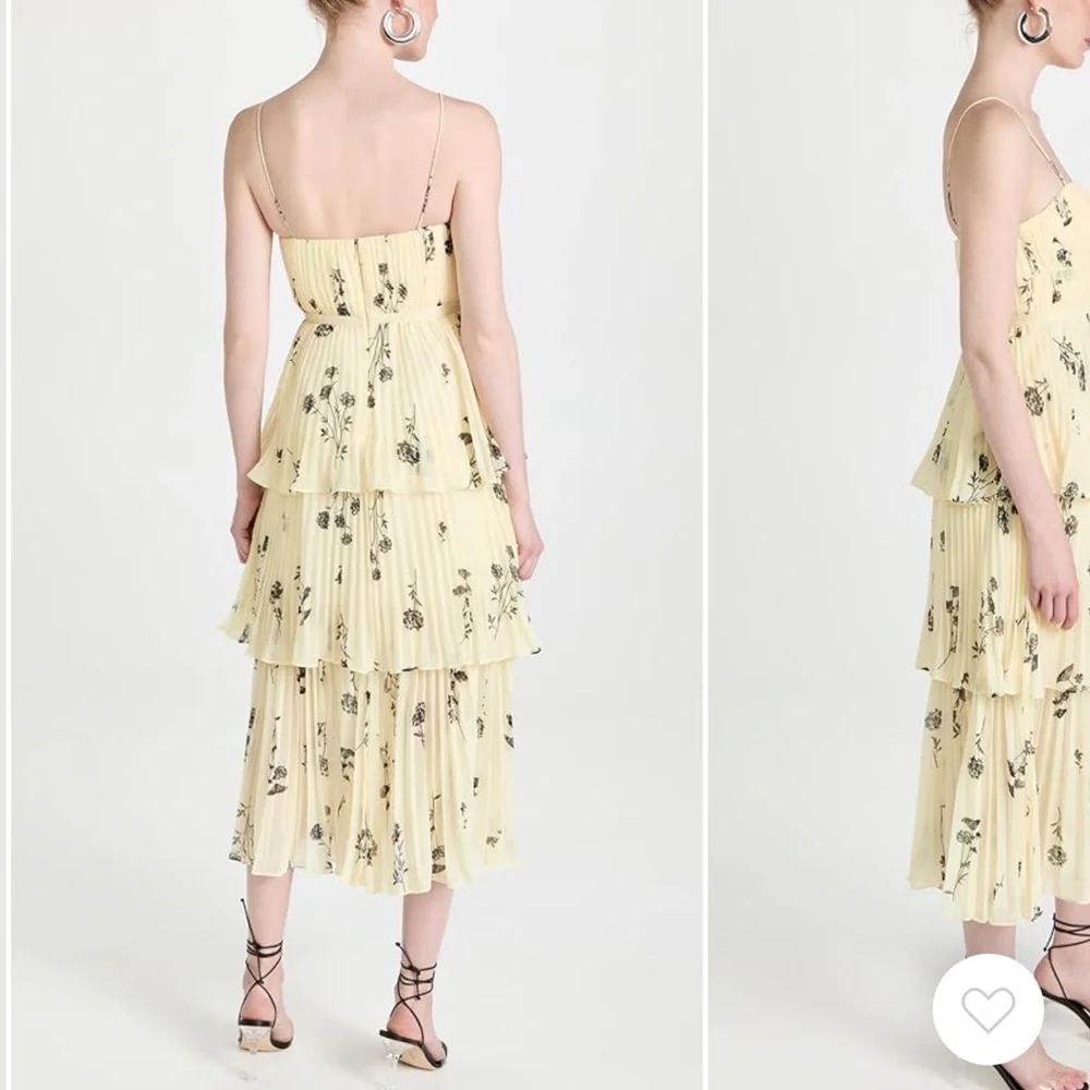 Self portrait Yellow Floral Silhouette Midi Dress - Picture 2 of 6